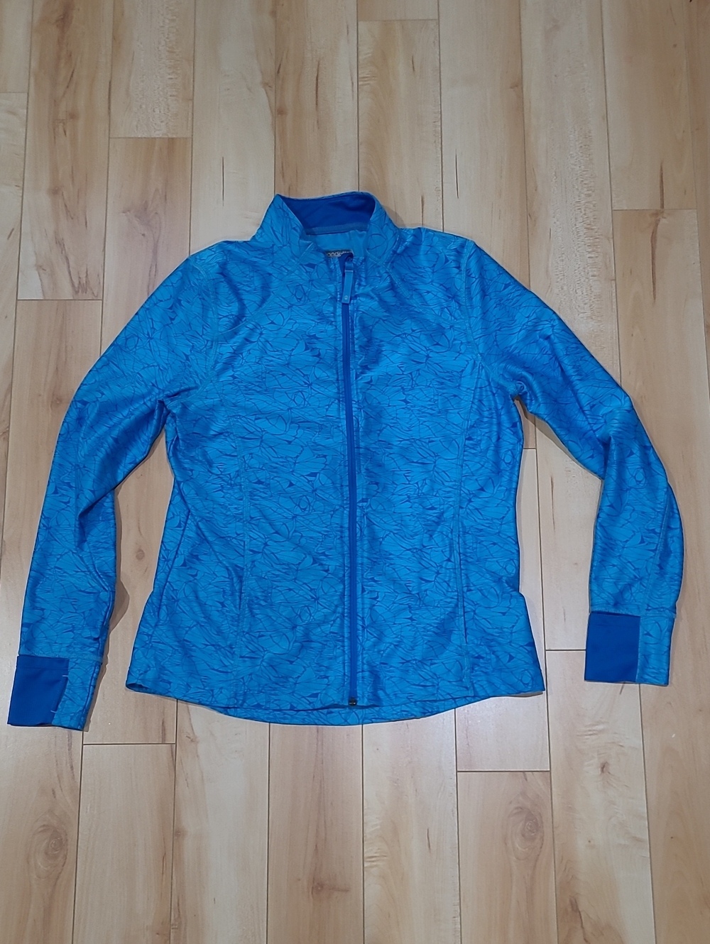 Mondetta Women's Size Medium Blue Zip-Up Thin Sweater